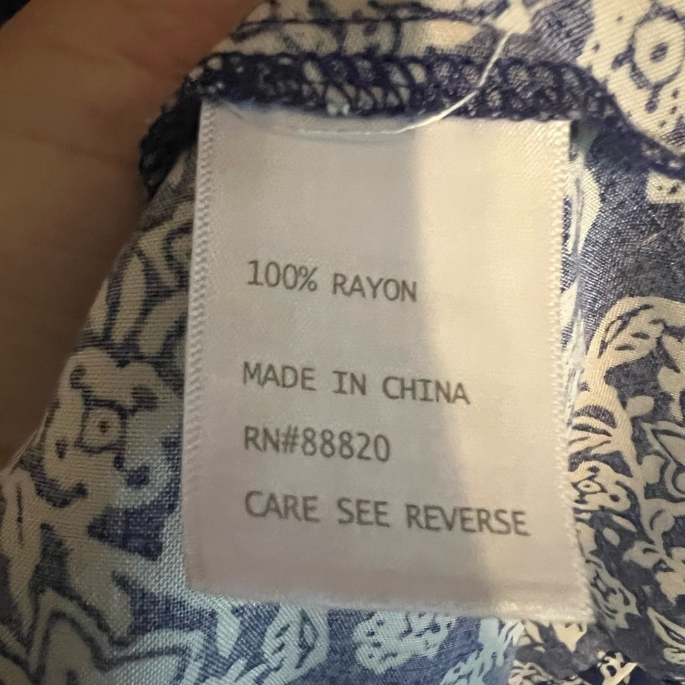 Floral Maxi Skirt in Navy and White - Picture 4 of 5